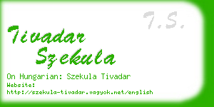 tivadar szekula business card